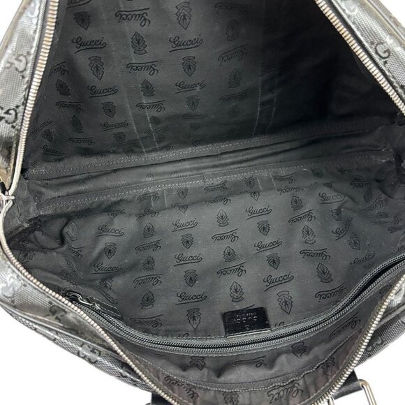 Authentic Gucci GG Imprime Business Bag Briefcase Crossbody Messenger Mens Black - Picture 9 of 14
